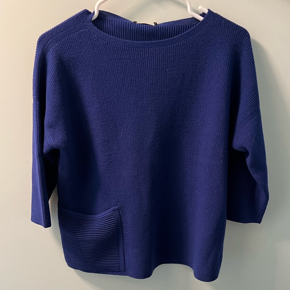 Cobalt Lafayette 148 wool sweater